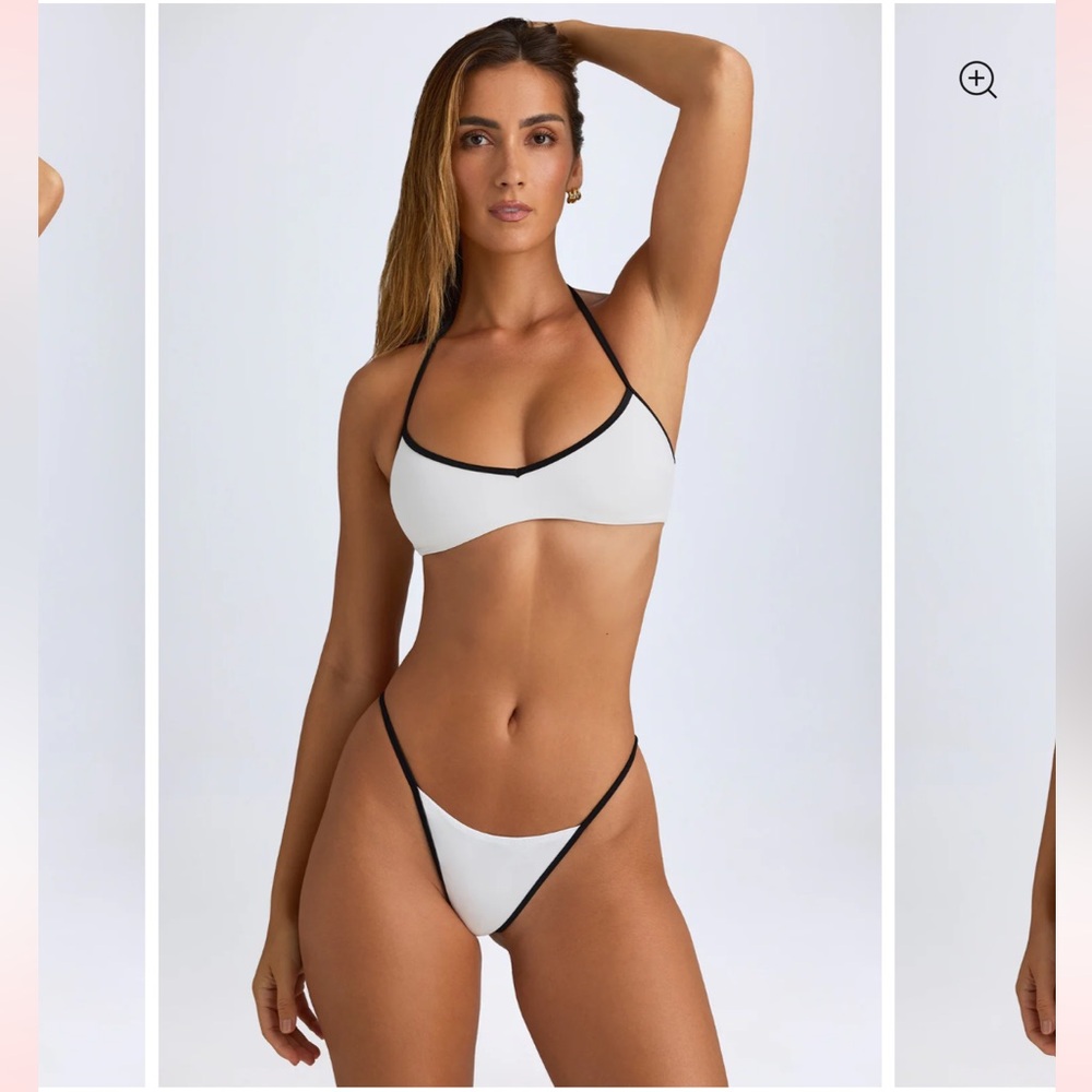 Oh Polly White and Black Bikini Set
